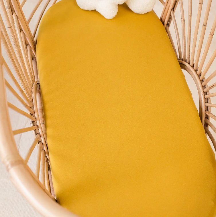 KIIN - ORGANIC CHANGE PAD/BASSINET SHEET- MUSTARD