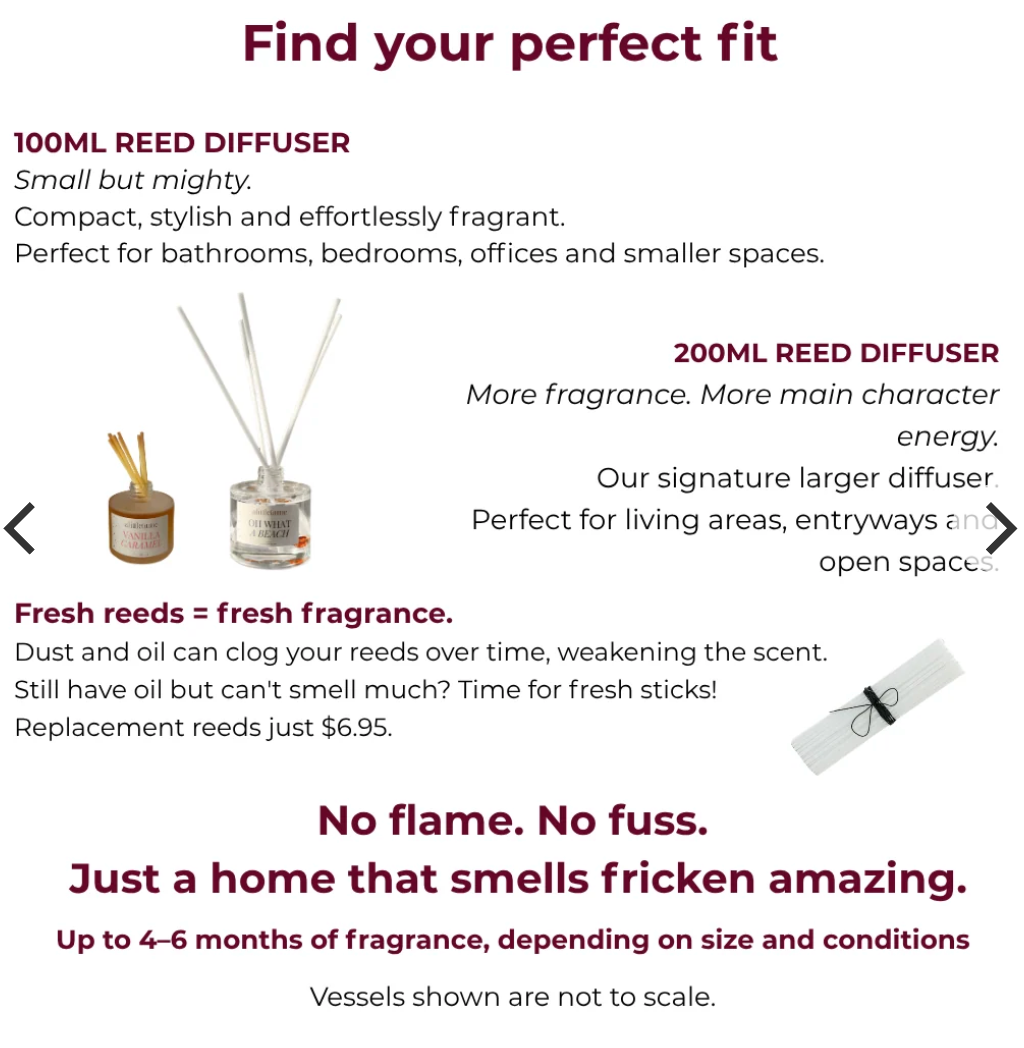 A LITTLE TAME- Reed diffuser 100mls