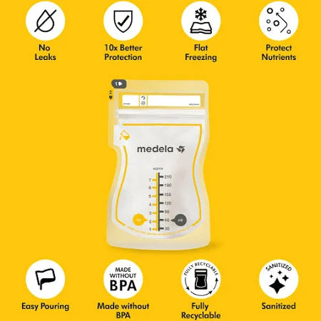 MEDELA EASY POUR BREAST MILK STORAGE BAGS X50