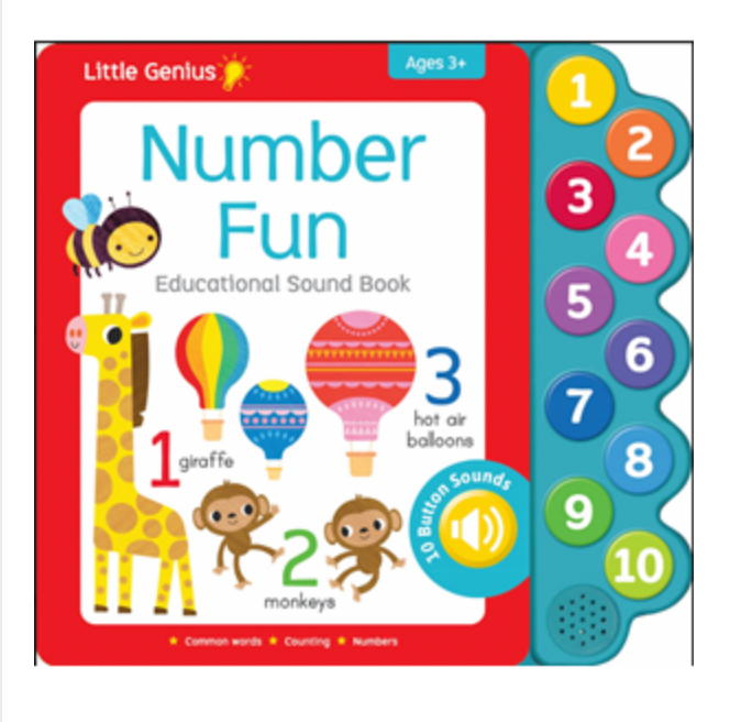 10 BUTTON SOUND BOOK - LITTLE GENIUS - COUNTING