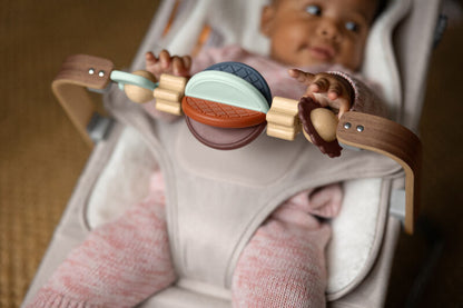 UPPABABY MIRA BOUNCER TOY BAR – MULTICOLOUR | WALNUT WOOD