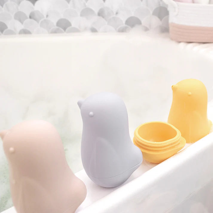 3pk SILICONE SQUEEZY BATH BIRDS