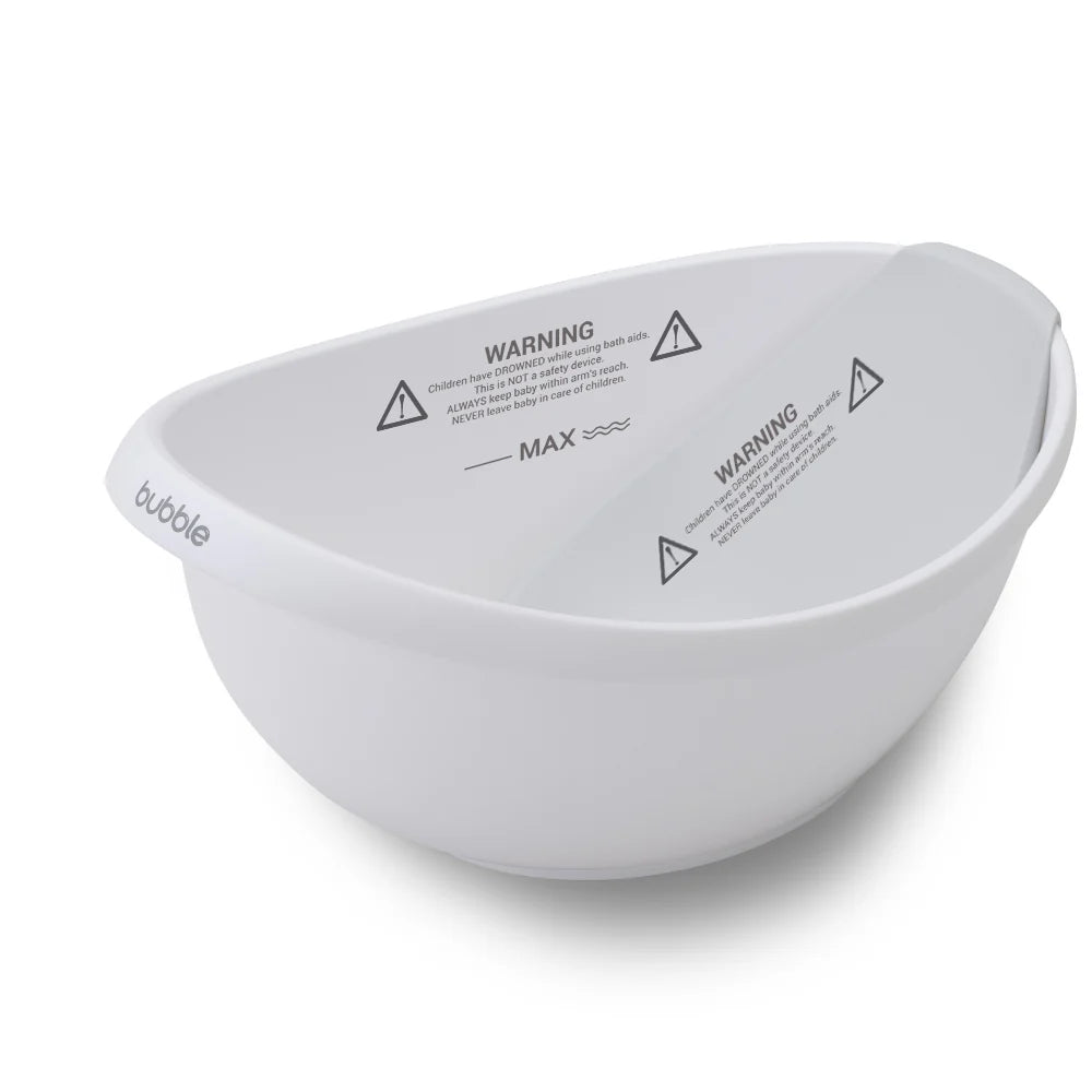 BUBBLE BABY BATH WITH BATH SEAT- WHITE
