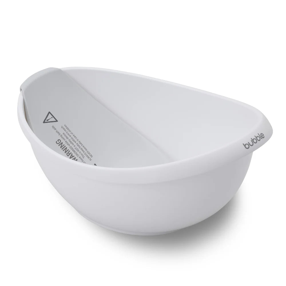 BUBBLE BABY BATH WITH BATH SEAT- WHITE