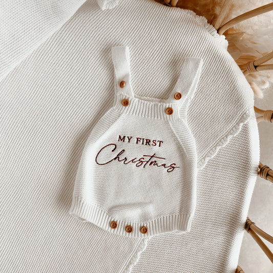 Blossom & Pear 'My First Christmas' Romper