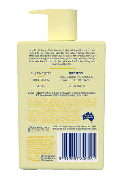 JACK N' JILL BABY WASH - NATURAL 300ML