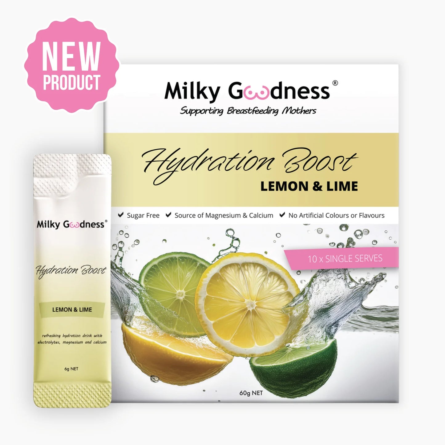 Milky Goodness Lemon Lime Hydration Boost | 10 Single Serves