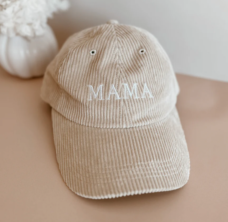 'MAMA' CORDUROY CAP