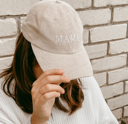 'MAMA' CORDUROY CAP