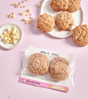 MILKY GOODNESS WHITE CHOCOLATE CHIP  & MACADAMIA LACTATION COOKIES