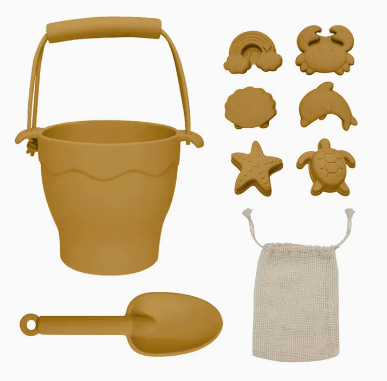 SILICONE 8pc BUCKEY & SPADE SET -SUNSHINE