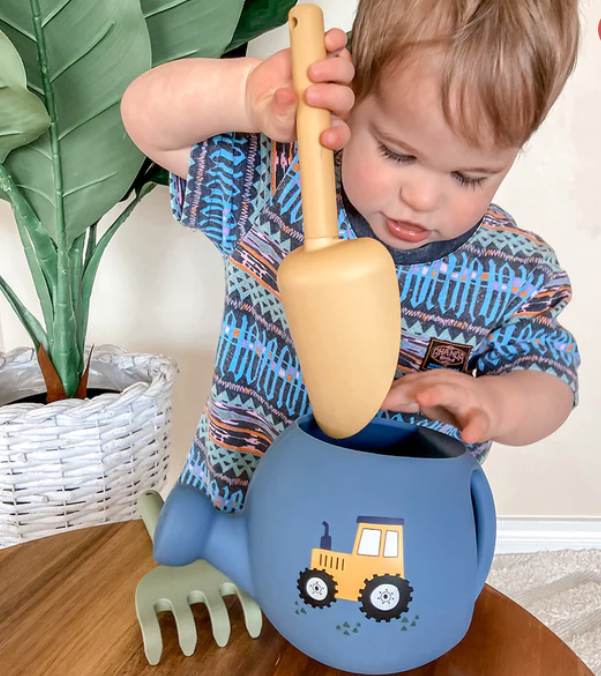 PLAYGROUND - MY FIRST GARDENING SET - BLUE TRACTOR