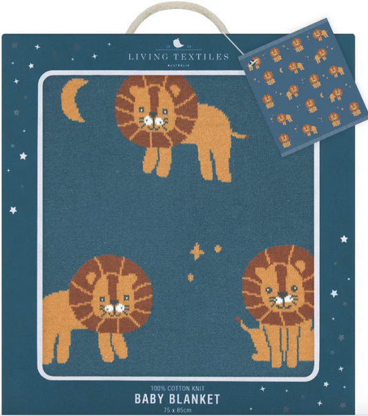 LIVING TEXTILES - WHIMSICAL LION BLANKET