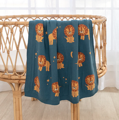 LIVING TEXTILES - WHIMSICAL LION BLANKET