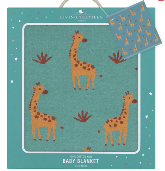 LIVING TEXTILES - WHIMSICAL GIRAFFE BLANKET