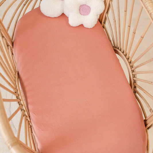 KIIN - ORGANIC CHANGE PAD/BASSINET SHEET- OUTLET BLUSH