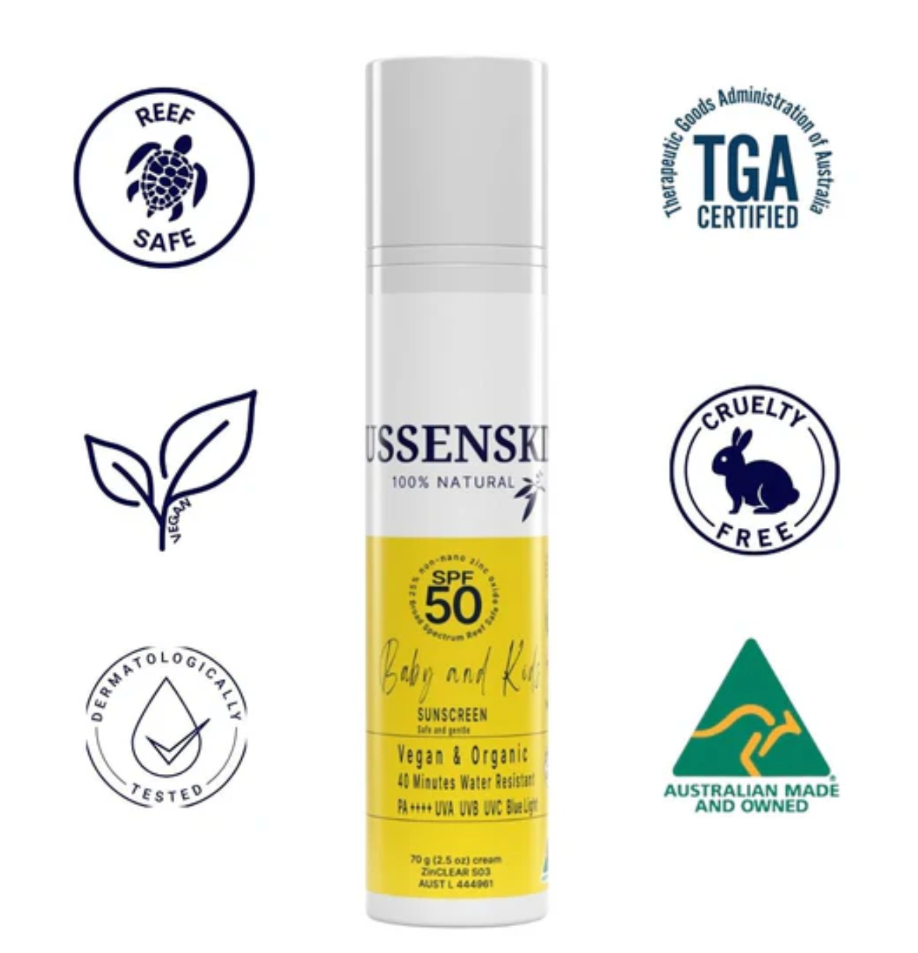 Aussenskin - Baby & Kids SPF50 Sunscreen