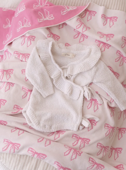 BEBE - SIGNATURE BOW BLANKET