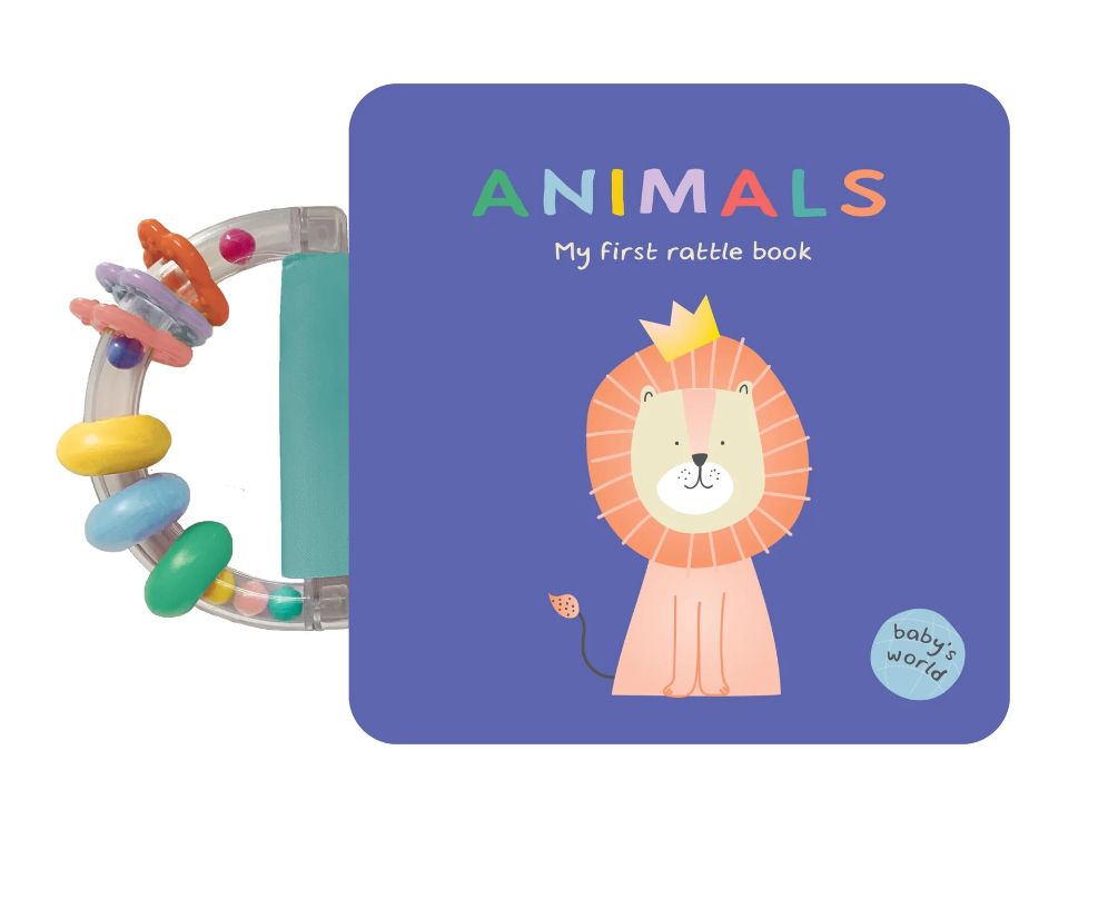 Baby's World - Rattle Handle Board Book - Animals Regular price