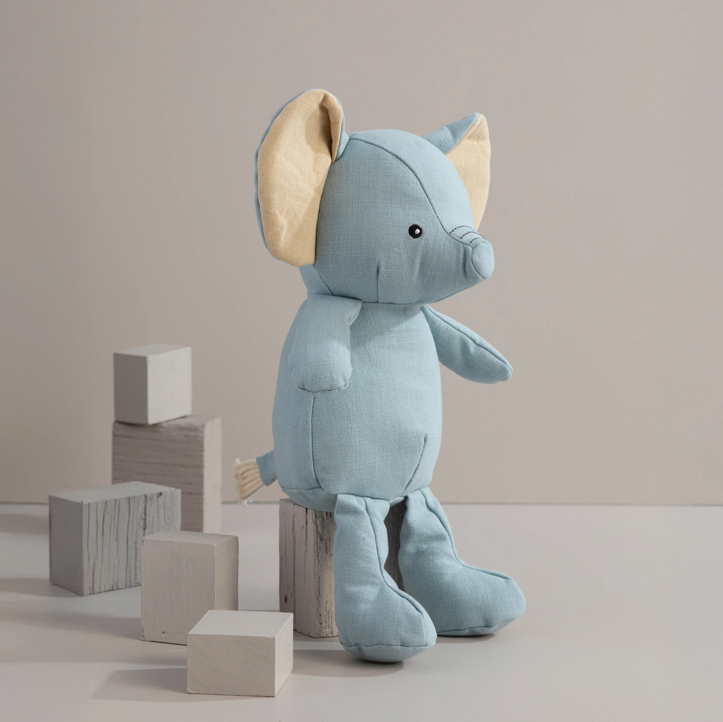 LIVING TEXTILES - LINEN ANIMAL - EDDIE THE ELEPHANT - LARGE