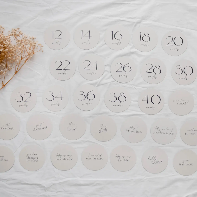 ADORE ILLUSTRATIONS - PREGNANCY MILESTONE CARDS