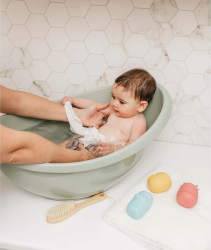 BUBBLE BABY BATH WITH BATH SEAT - SAGE