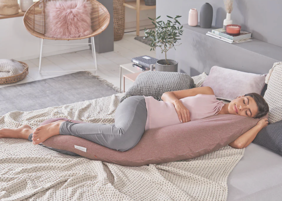 THERALINE MUSLIN MATERNITY & NURSING PILLOW - SAND BEIGE