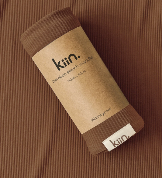 KIIN - BAMBOO STRETCH SWADDLE - CHOCOLATE