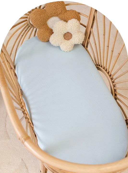 KIIN - ORGANIC CHANGE PAD/BASSINET SHEET - PASTEL SKY