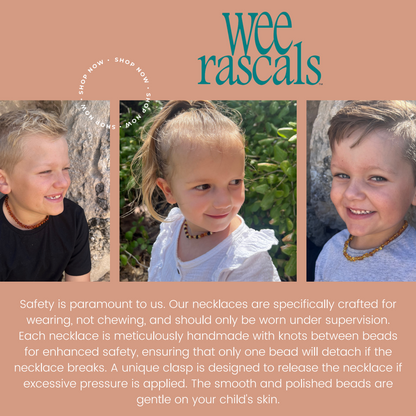 WEE RASCALS AMBER BEADS NECKLACE - MULTI