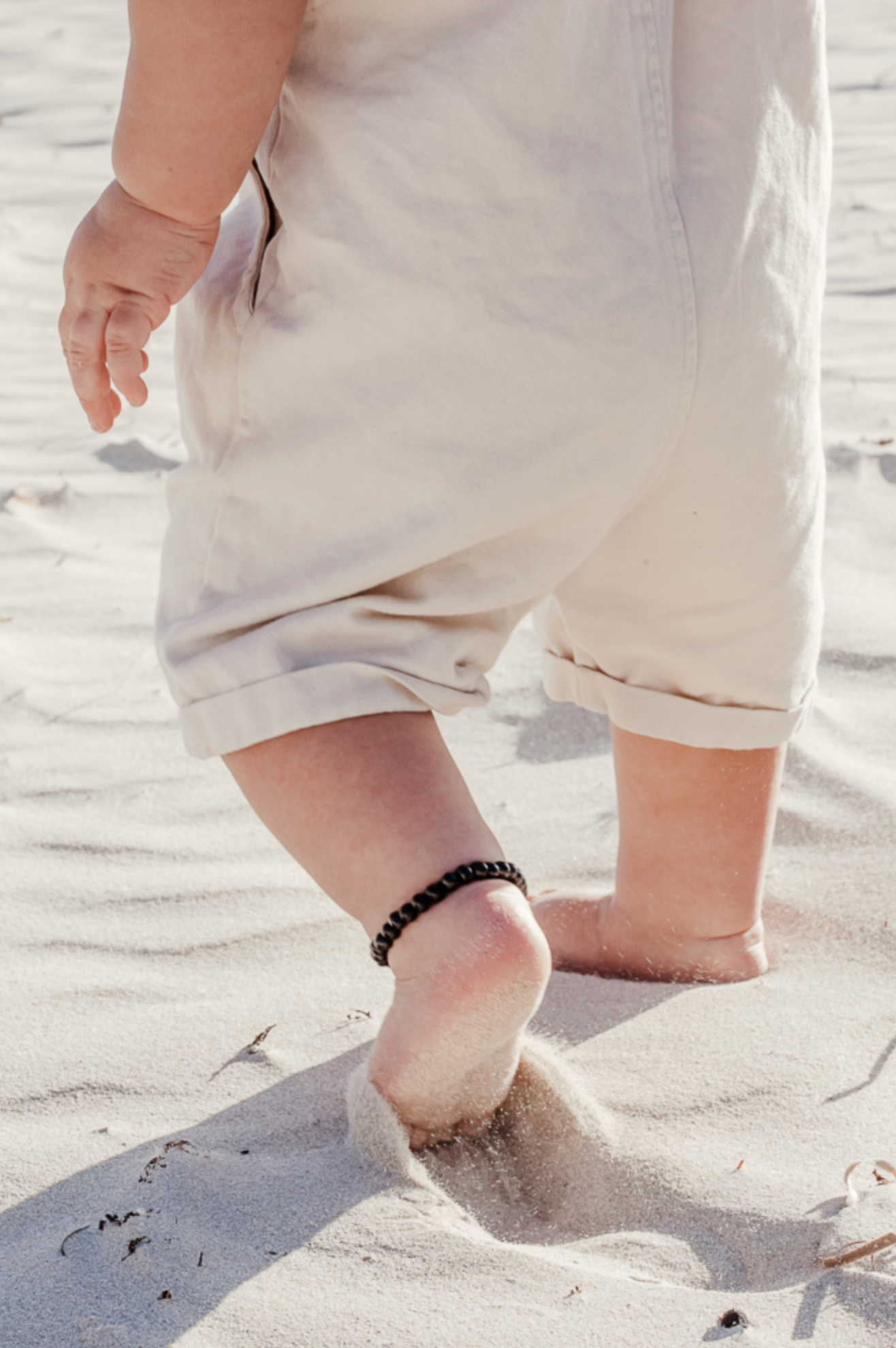 WEE RASCALS AMBER BEADS - ANKLET COGNAC