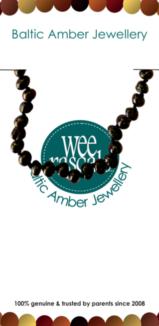 WEE RASCALS AMBER BEADS ANKLET - CHERRY