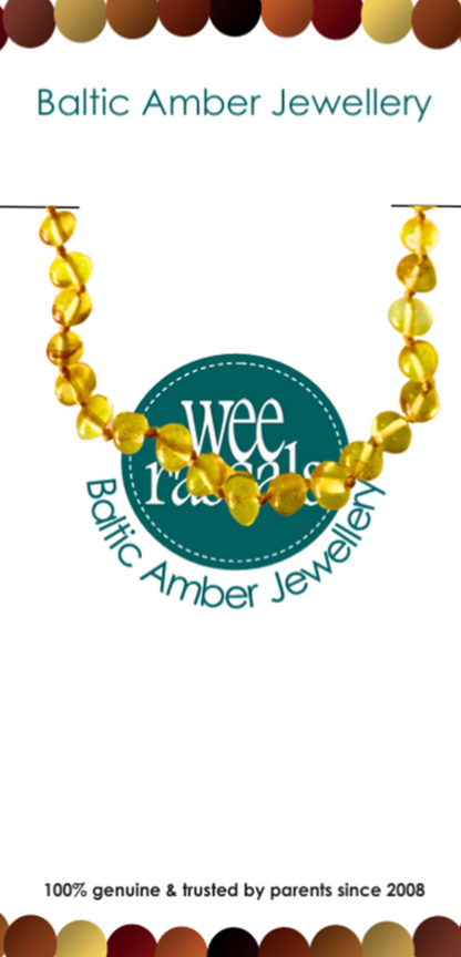 WEE RASCALS AMBER BEADS ANKLET - HONEY