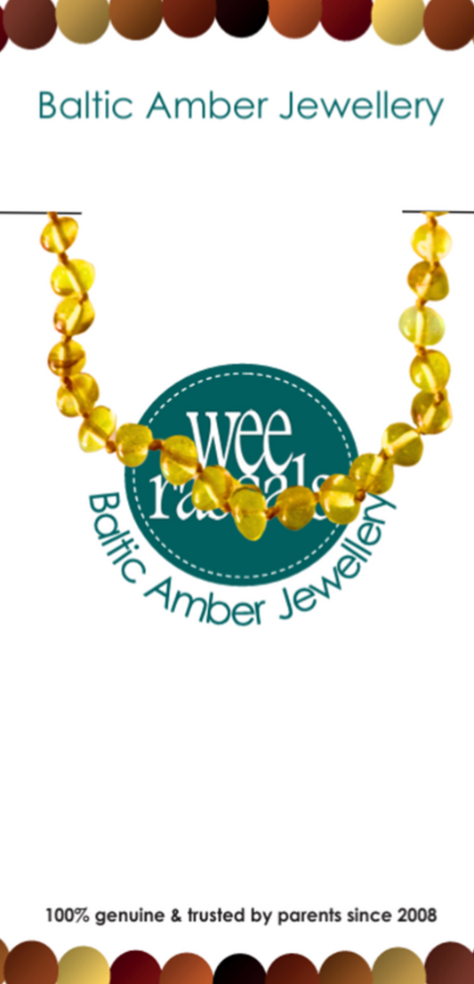 WEE RASCALS AMBER BEADS ANKLET - HONEY