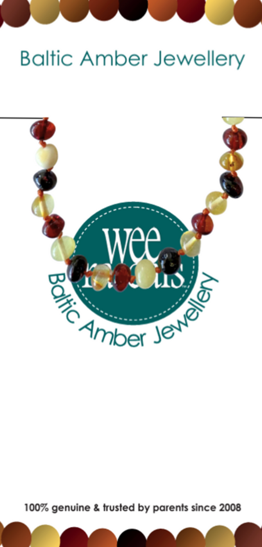WEE RASCALS AMBER BEADS ANKLET - MULTI