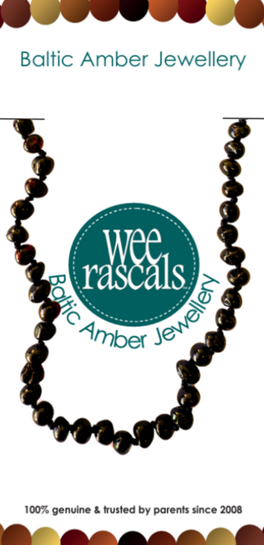 WEE RASCALS AMBER BEADS NECKLACE - CHERRY