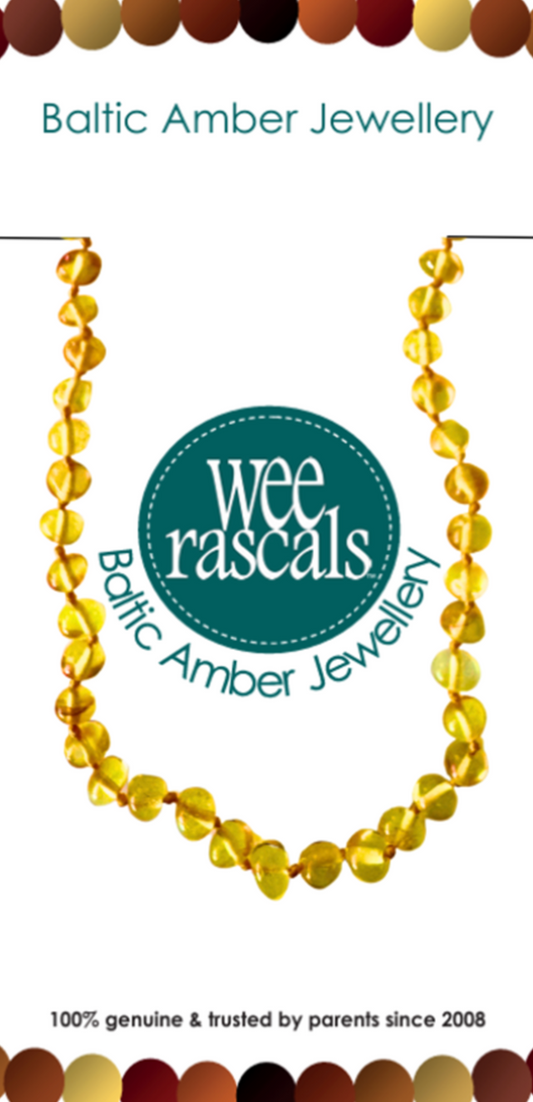 WEE RASCALS AMBER BEADS NECKLACE - HONEY