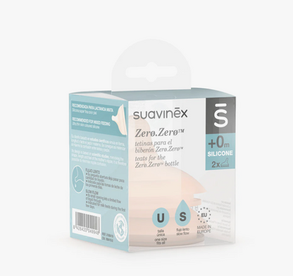 SUAVINEX ZERO ZERO NEWBORN TEATS 2 PAX