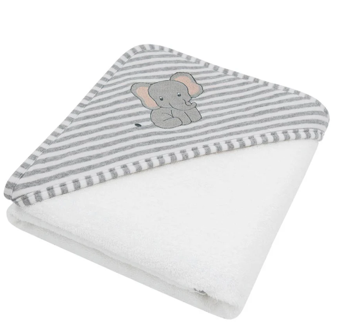 LIVING TEXTILES BABY HOODED TOWEL - ELEPHANT