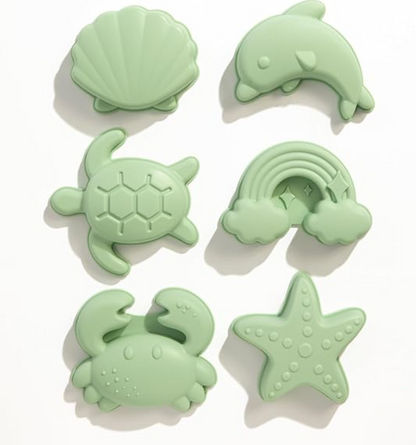 8pc SILICONE BUCKET & SPACE SET LIGHT SAGE