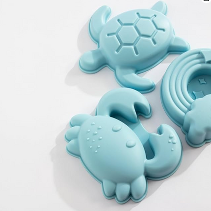 8pc SILICONE BUCKET & SPACE SET LIGHT BLUE