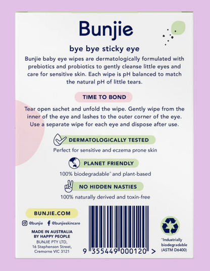 BUNJIE - PROBIOTIC BABY EYE WIPES