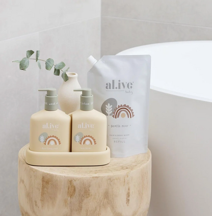 AL.IVE | BABY DUO GENTLE PEAR | BABY HAIR, BODY WASH AND LOTION
