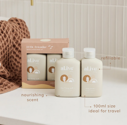 AL.IVE | LITTLE TRAVELER | BABY WASH & LOTION SET