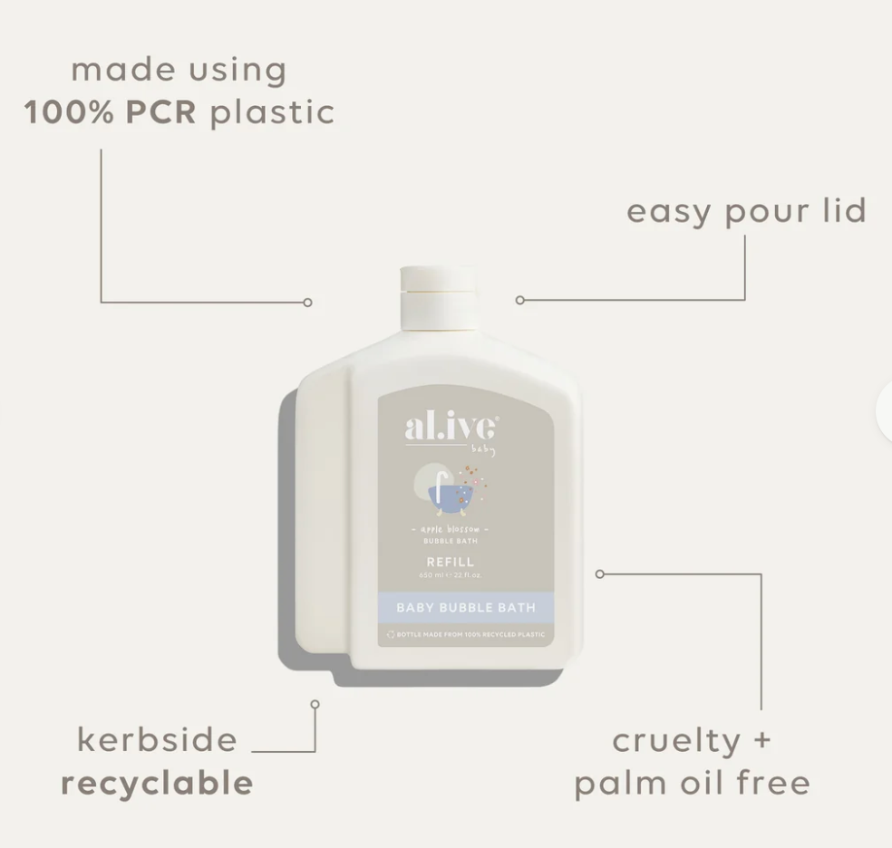 AL.IVE | BABY BUBBLE BATH REFILL | APPLE BLOSSOM 650ML