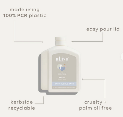 AL.IVE | BABY BUBBLE BATH REFILL | APPLE BLOSSOM 650ML