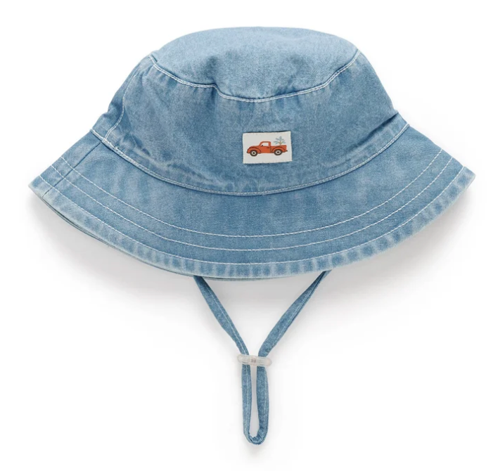 PUREBABY - BLUE DENIM BUCKET HAT