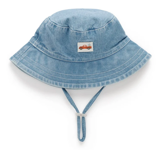 PUREBABY - BLUE DENIM BUCKET HAT