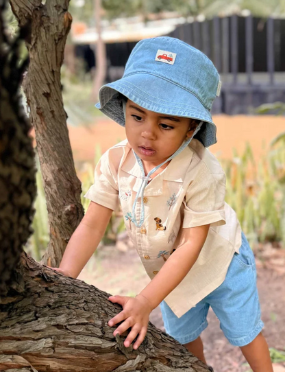 PUREBABY - BLUE DENIM BUCKET HAT