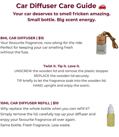A LITTLE TAME car diffuser- multiple scents